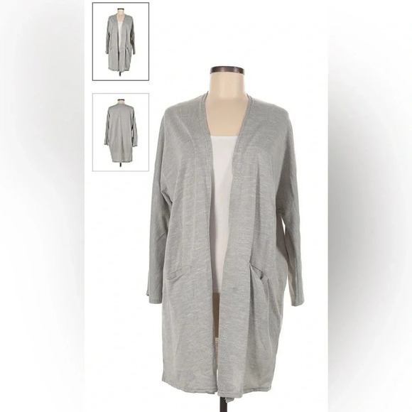 DONNI. | Anthropologie | Ribbed | Open Front | Cardigan | Cream & Beige | OSFA - Picture 1 of 5
